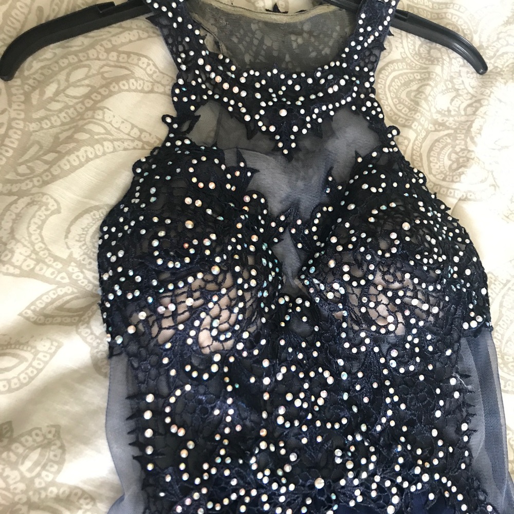 Beautiful Navy Blue Prom Dress